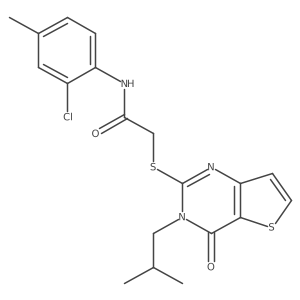 N-(2-chloro-4-methylphenyl)-2-{[3-(2-methylpropyl)-4-oxo-3,4-dihydrothieno[3,2-d]pyrimidin-2-yl]sulfanyl}acetamide Structure