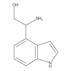 2-amino-2-(1H-indol-4-yl)ethan-1-ol结构式