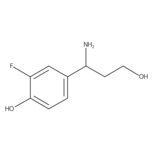 4-(1-Amino-3-hydroxypropyl)-2-fluorophenol结构式