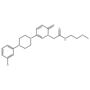 2-(3-(4-(3-chlorophenyl)piperazin-1-yl)-6-oxopyridazin-1(6H)-yl)-N-(2-methoxyethyl)acetamide Structure