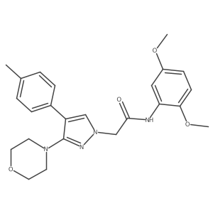 N-(2,5-dimethoxyphenyl)-2-(3-morpholino-4-(p-tolyl)-1H-pyrazol-1-yl)acetamide Structure