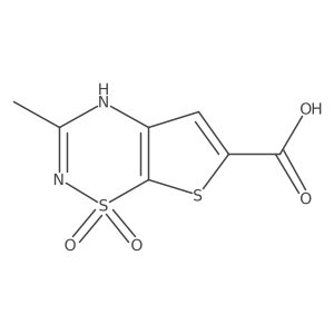 3-Methyl-2H-thieno[3,2-e][1,2,4]thiadiazine-6-carboxylic acid 1,1-dioxide结构式