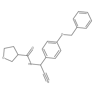 N-{[4-(benzyloxy)phenyl](cyano)methyl}oxolane-3-carboxamide结构式