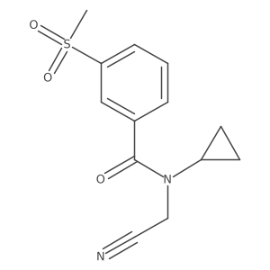 N-(cyanomethyl)-N-cyclopropyl-3-methanesulfonylbenzamide Structure