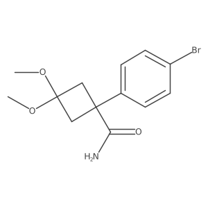 1-(4-Bromophenyl)-3,3-dimethoxycyclobutanecarboxamide Structure