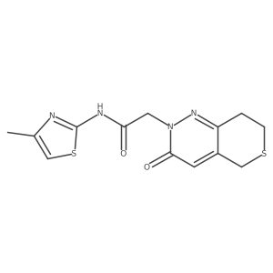 N-(4-methyl-1,3-thiazol-2-yl)-2-(3-oxo-3,5,7,8-tetrahydro-2H-thiopyrano[4,3-c]pyridazin-2-yl)acetamide结构式