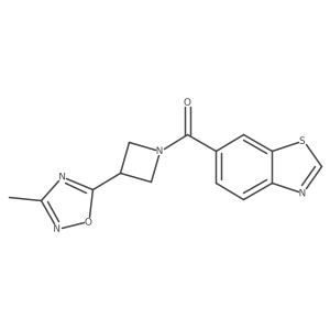 Benzo[d]thiazol-6-yl(3-(3-methyl-1,2,4-oxadiazol-5-yl)azetidin-1-yl)methanone结构式