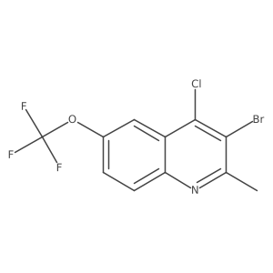 3-Bromo-4-chloro-2-methyl-6-(trifluoromethoxy)quinoline结构式