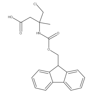 N-Fmoc-(+/-)-3-amino-4-chloro-3-methylbutanoic acid结构式