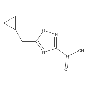 5-(Cyclopropylmethyl)-1,2,4-oxadiazole-3-carboxylic acid结构式