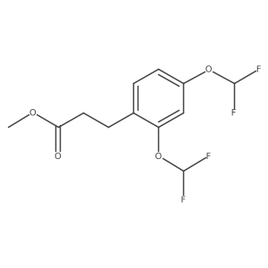 Methyl (2,4-bis(difluoromethoxy)phenyl)propanoate结构式