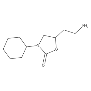 5-(2-Aminoethyl)-3-cyclohexyl-1,3-oxazolidin-2-one结构式