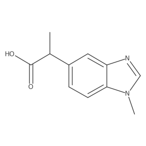 2-(1-methyl-1H-1,3-benzodiazol-5-yl)propanoic acid结构式