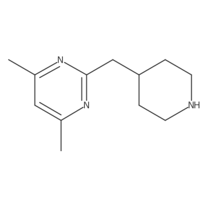 4,6-Dimethyl-2-(piperidin-4-ylmethyl)pyrimidine结构式