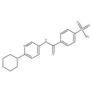N-(2-morpholinopyrimidin-5-yl)-4-sulfamoylbenzamide结构式