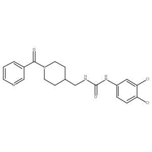 1-(3,4-Dichlorophenyl)-3-((1-nicotinoylpiperidin-4-yl)methyl)urea Structure