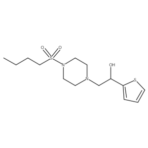 2-(4-(Butylsulfonyl)piperazin-1-yl)-1-(thiophen-2-yl)ethanol结构式