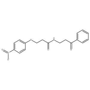 3-(4-Nitrophenoxy)-N-(3-oxo-3-phenylpropyl)propanamide结构式