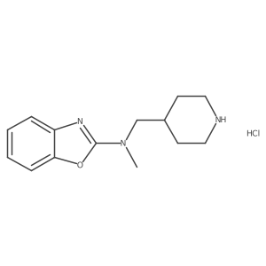 N-methyl-N-(piperidin-4-ylmethyl)benzo[d]oxazol-2-amine hydrochloride结构式