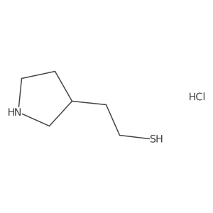 (S)-2-(pyrrolidin-3-yl)ethanethiol hydrochloride Structure