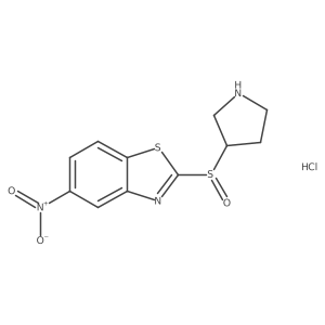 5-nitro-2-[(S)-[(3R)-pyrrolidin-3-yl]sulfinyl]-1,3-benzothiazole;hydrochloride Structure