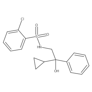 2-chloro-N-(2-cyclopropyl-2-hydroxy-2-phenylethyl)benzenesulfonamide Structure