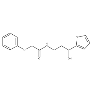 N-(3-hydroxy-3-(thiophen-2-yl)propyl)-2-phenoxyacetamide结构式