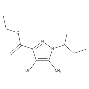 Ethyl 5-amino-4-bromo-1-sec-butyl-pyrazole-3-carboxylate Structure