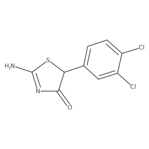 2-Amino-5-(3,4-dichlorophenyl)-4(5H)-thiazolone结构式