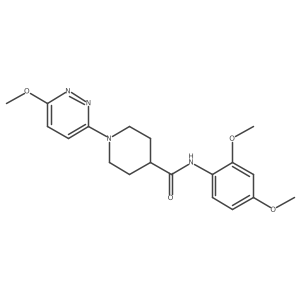 N-(2,4-dimethoxyphenyl)-1-(6-methoxypyridazin-3-yl)piperidine-4-carboxamide结构式