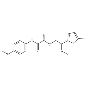 N1-(2-methoxy-2-(5-methylthiophen-2-yl)ethyl)-N2-(4-methoxyphenyl)oxalamide结构式