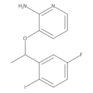 3-(1-(5-Fluoro-2-iodophenyl)ethoxy)pyridin-2-amine结构式