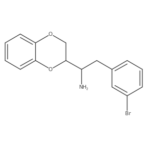 2-(3-Bromophenyl)-1-(2,3-dihydro-1,4-benzodioxin-2-yl)ethan-1-amine Structure