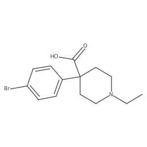 4-(4-Bromophenyl)-1-ethylpiperidine-4-carboxylic acid Structure