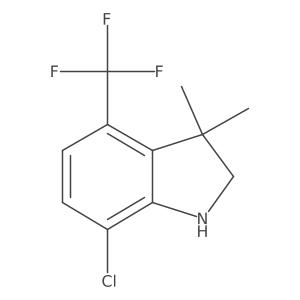 7-chloro-3,3-dimethyl-4-(trifluoromethyl)-2,3-dihydro-1H-indole结构式