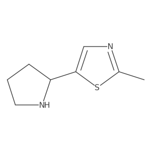 2-Methyl-5-(pyrrolidin-2-yl)-1,3-thiazole结构式