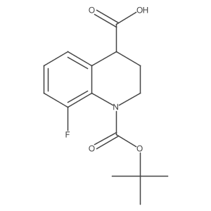 1-(tert-Butoxycarbonyl)-8-fluoro-1,2,3,4-tetrahydroquinoline-4-carboxylic acid Structure