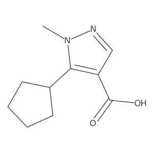 5-cyclopentyl-1-methyl-1H-pyrazole-4-carboxylic acid Structure