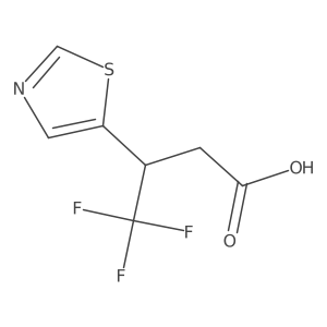 4,4,4-Trifluoro-3-(1,3-thiazol-5-yl)butanoic acid Structure