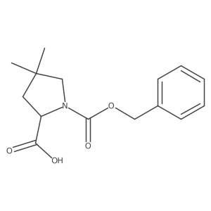 (S)-1-Cbz-4,4-dimethyl-pyrrolidine-2-carboxylic acid Structure