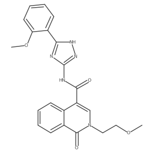 2-(2-methoxyethyl)-N-[3-(2-methoxyphenyl)-1H-1,2,4-triazol-5-yl]-1-oxo-1,2-dihydroisoquinoline-4-carboxamide结构式