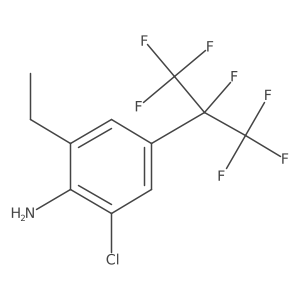 2-Chloro-6-ethyl-4-(1,1,1,2,3,3,3-heptafluoropropan-2-yl)aniline Structure