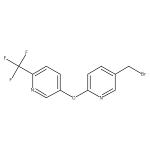 5-(Bromomethyl)-2-((6-(trifluoromethyl)pyridin-3-yl)oxy)pyridine Structure