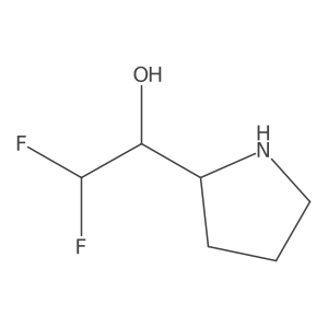 2,2-Difluoro-1-(pyrrolidin-2-yl)ethan-1-ol Structure