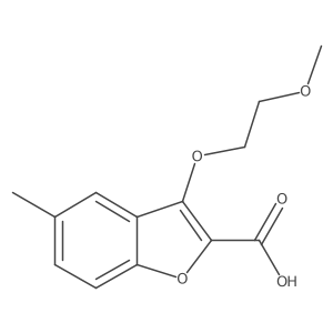 3-(2-Methoxyethoxy)-5-methylbenzofuran-2-carboxylic acid Structure