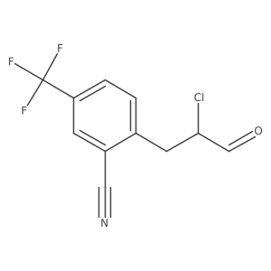 2-(2-Chloro-3-oxopropyl)-5-(trifluoromethyl)benzonitrile Structure