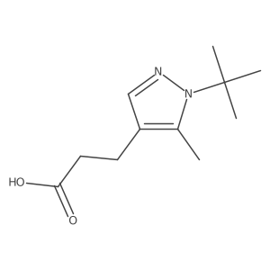 3-(1-Tert-butyl-5-methylpyrazol-4-yl)propanoic acid结构式