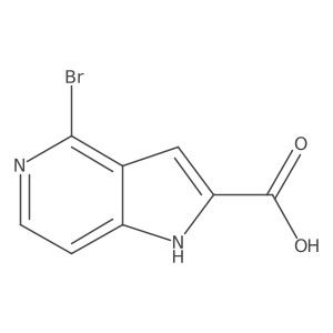 4-Bromo-1H-pyrrolo[3,2-c]pyridine-2-carboxylic acid结构式