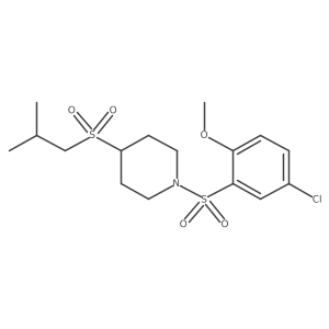 1-((5-Chloro-2-methoxyphenyl)sulfonyl)-4-(isobutylsulfonyl)piperidine结构式