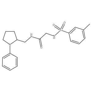 2-(3-methylphenylsulfonamido)-N-((1-phenylpyrrolidin-2-yl)methyl)acetamide Structure